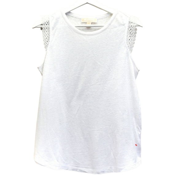 Michael Kors Tops - Michael Kors Chic Eyelet Sleeves Top White Small